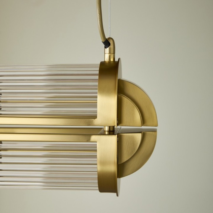Grand Rex glass and chrome metal chandelier