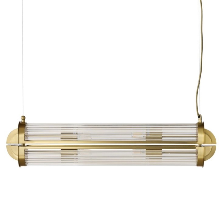 Grand Rex glass and chrome metal chandelier