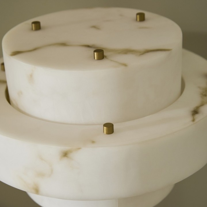 Sara alabaster-effect table lamp