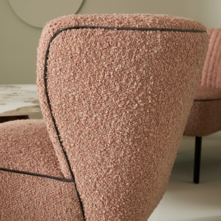 Pink Gina Low Armchair