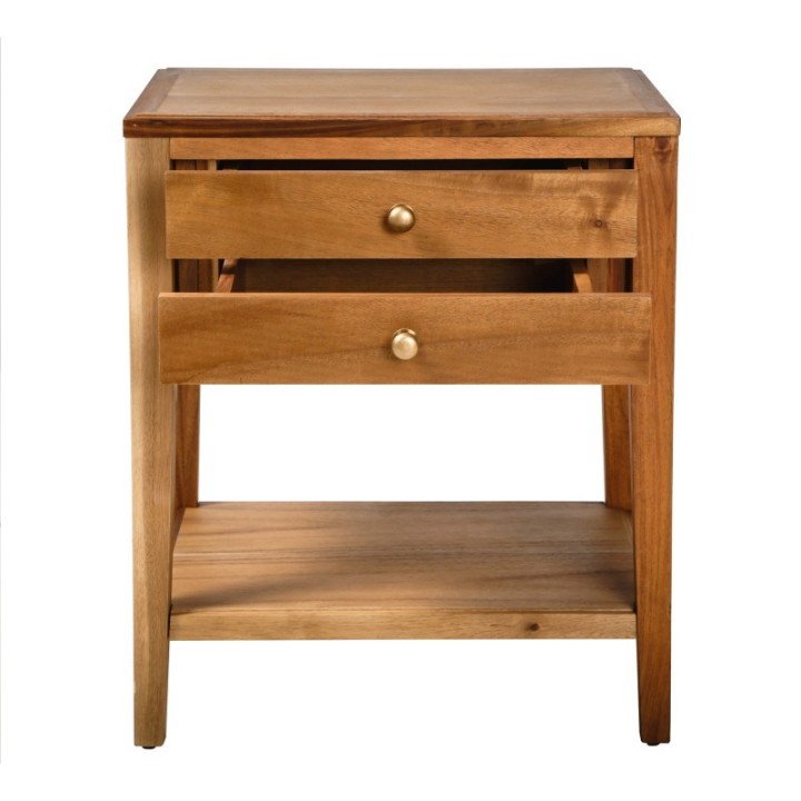Pierre reclaimed wood bedside table