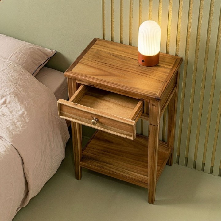 Rivoli reclaimed wood bedside table