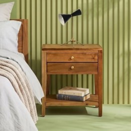 Pierre reclaimed wood bedside table