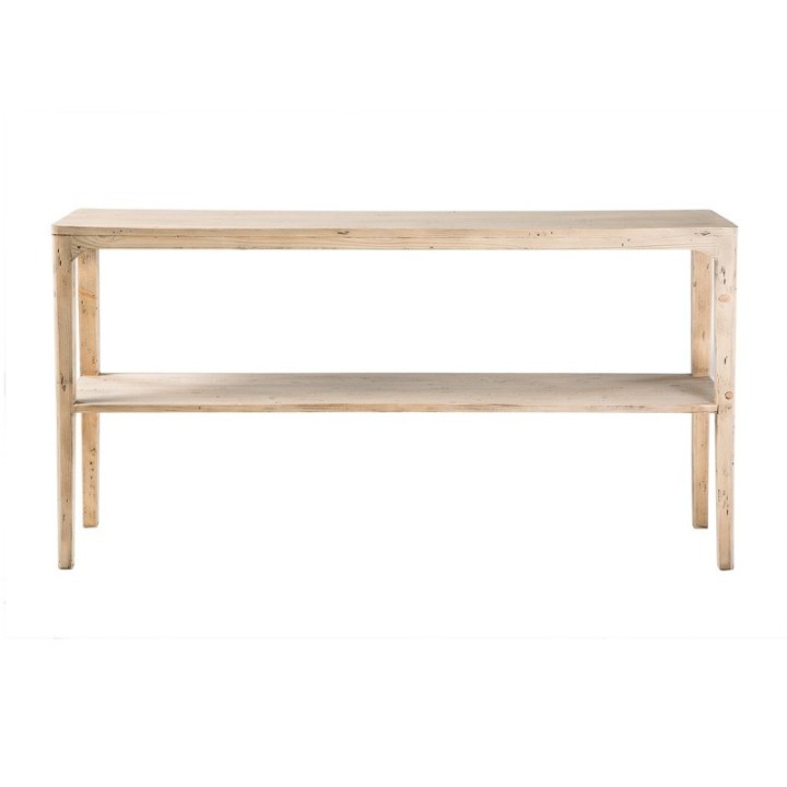Henri solid pine double-top console table