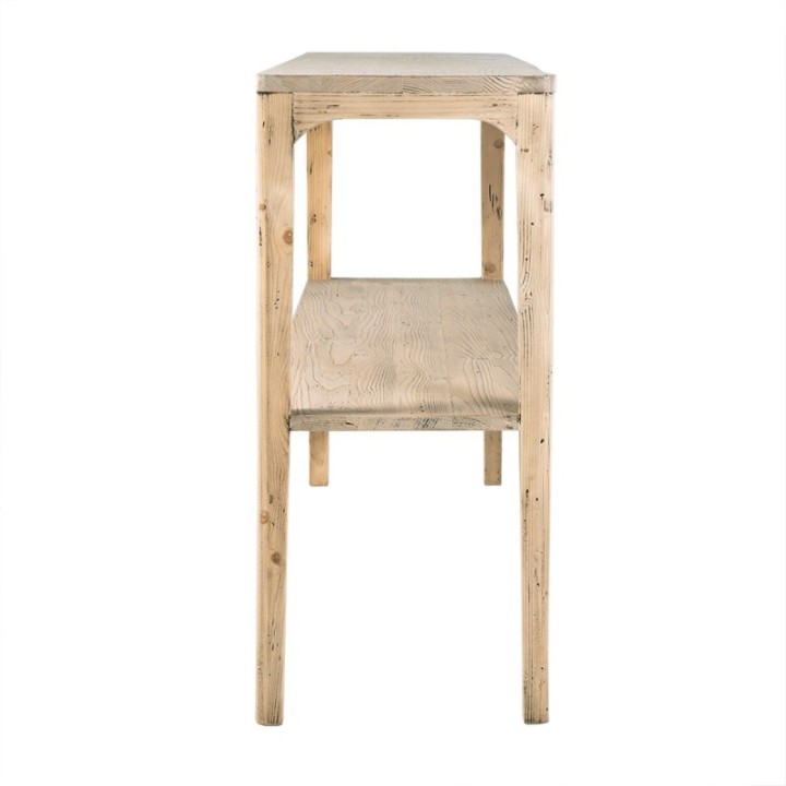 Henri solid pine double-top console table
