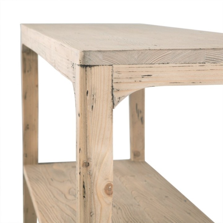 Henri solid pine double-top console table