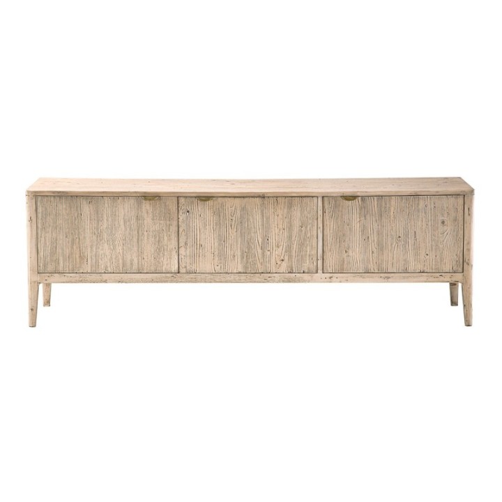 Henri solid pine 3-door TV unit