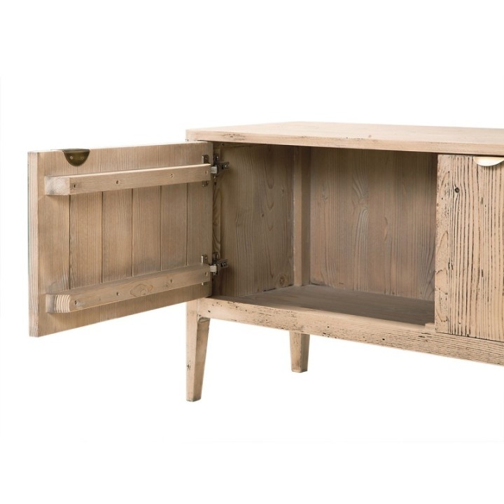 Henri solid pine 3-door TV unit