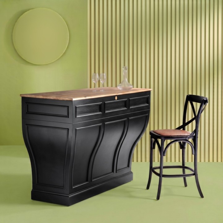 Procope solid acacia counter