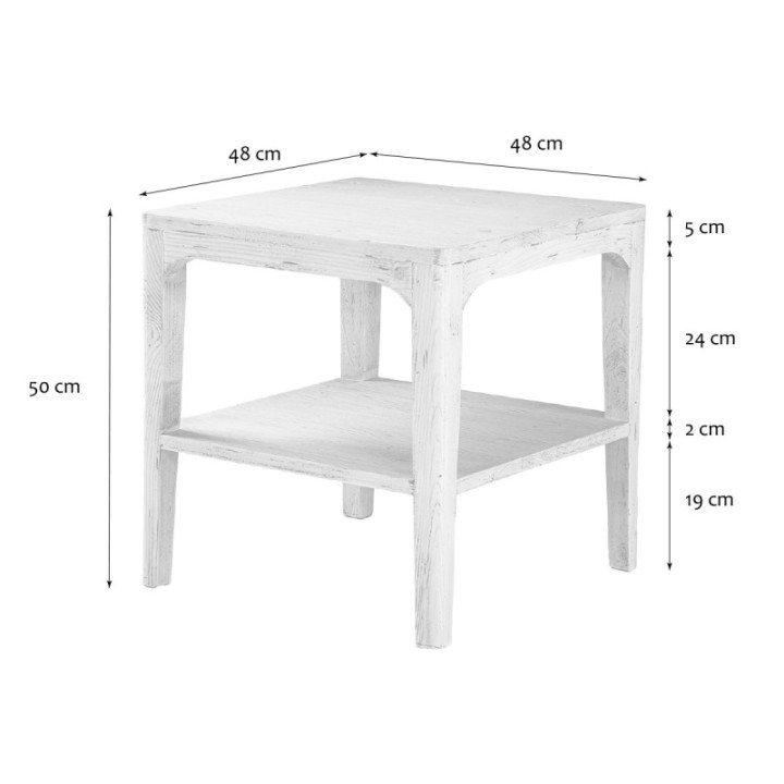 Henri solid pine side table