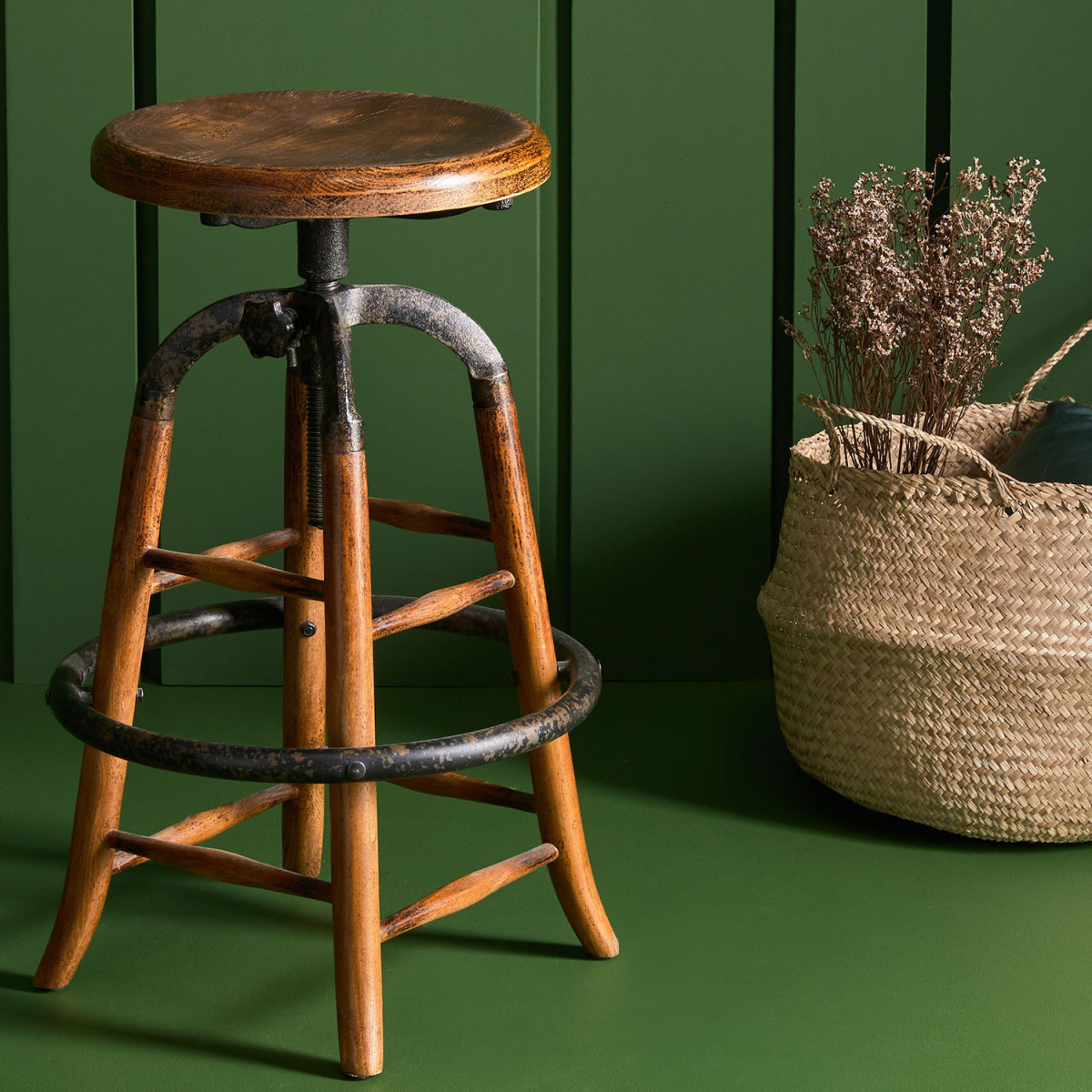 * Tabouret de bar Octopus bois