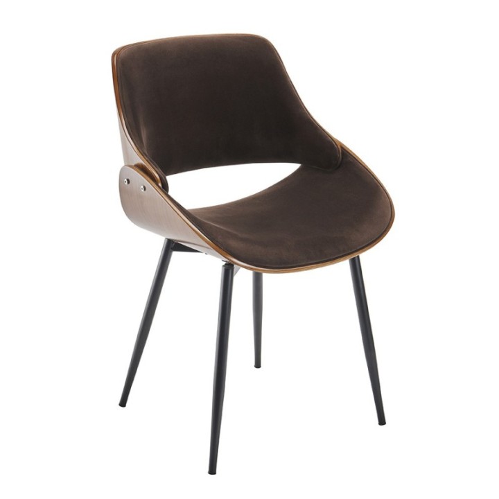 * Chaise Mannix velours marron FR