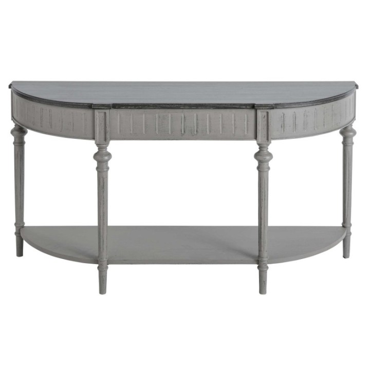 Console ovale double plateau en 150