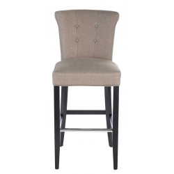 Tabouret  Corte taupe pieds noirs