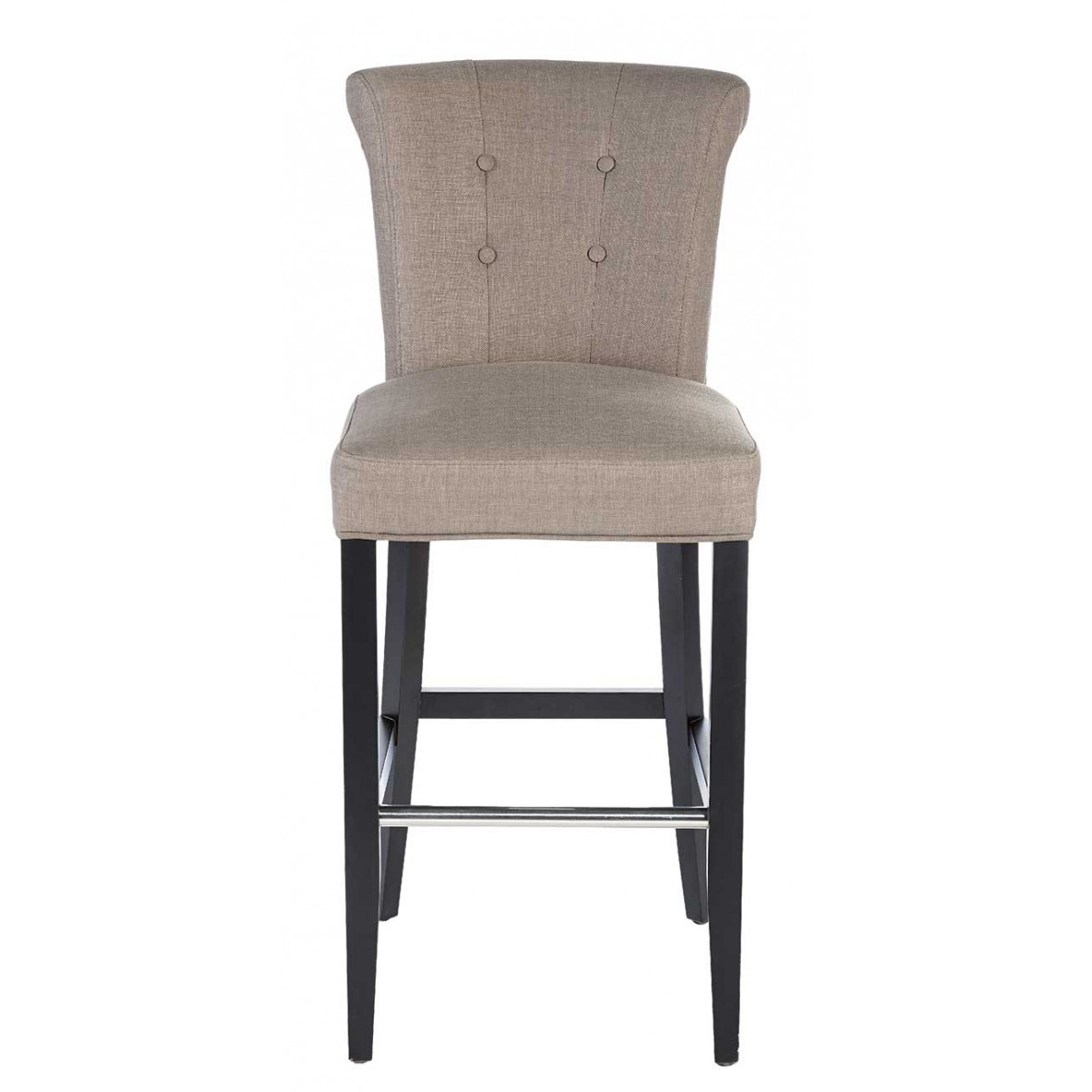 Tabouret  Corte taupe pieds noirs