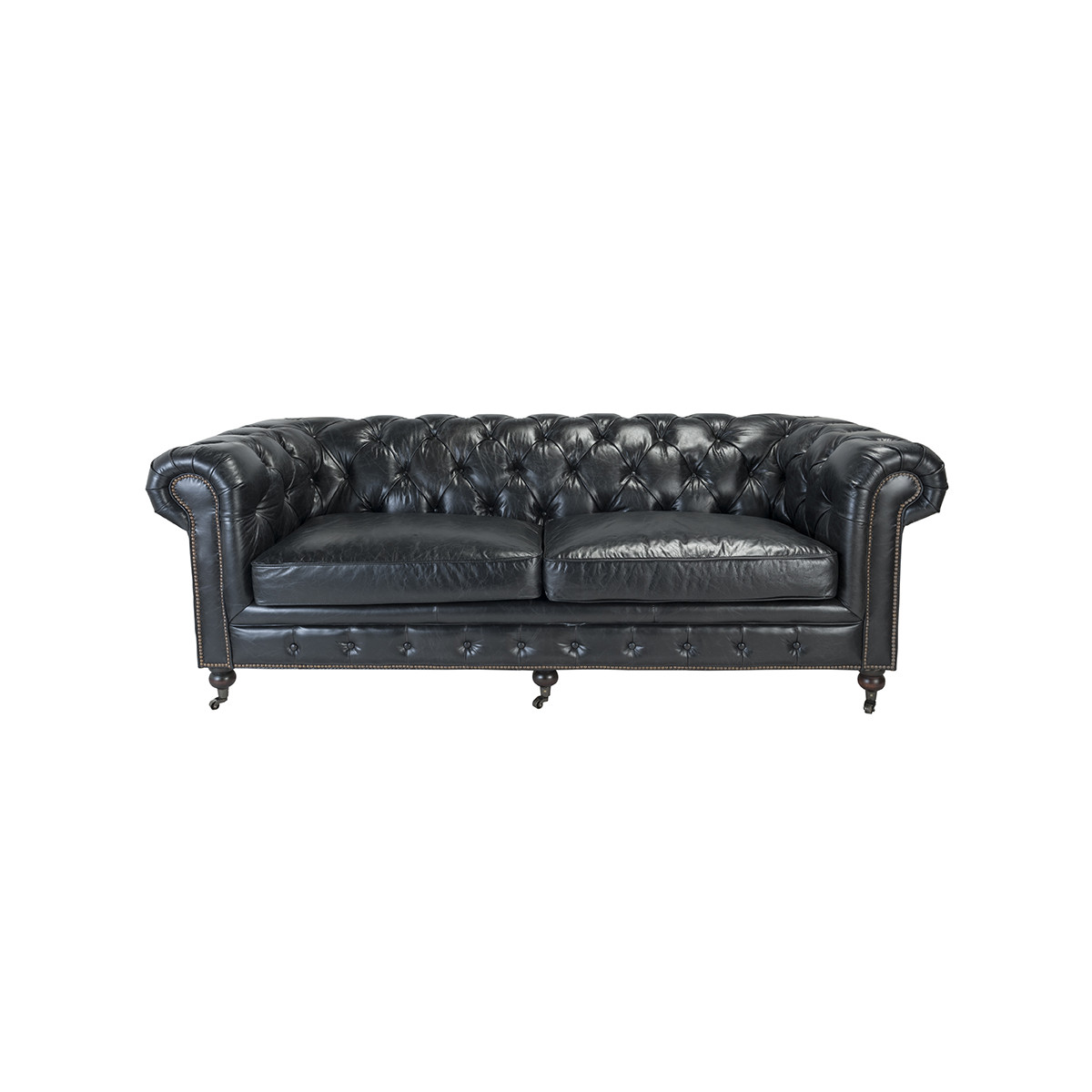 Canapé Chesterfield 3 places (noir)