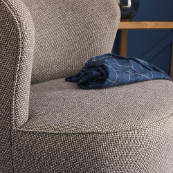 Fauteuil barnabé pivotant tramé gris