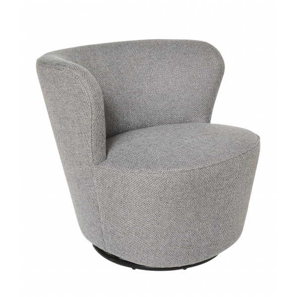 Fauteuil barnabé pivotant tramé gris