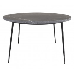 Table ronde Gaston plateau marbre noir