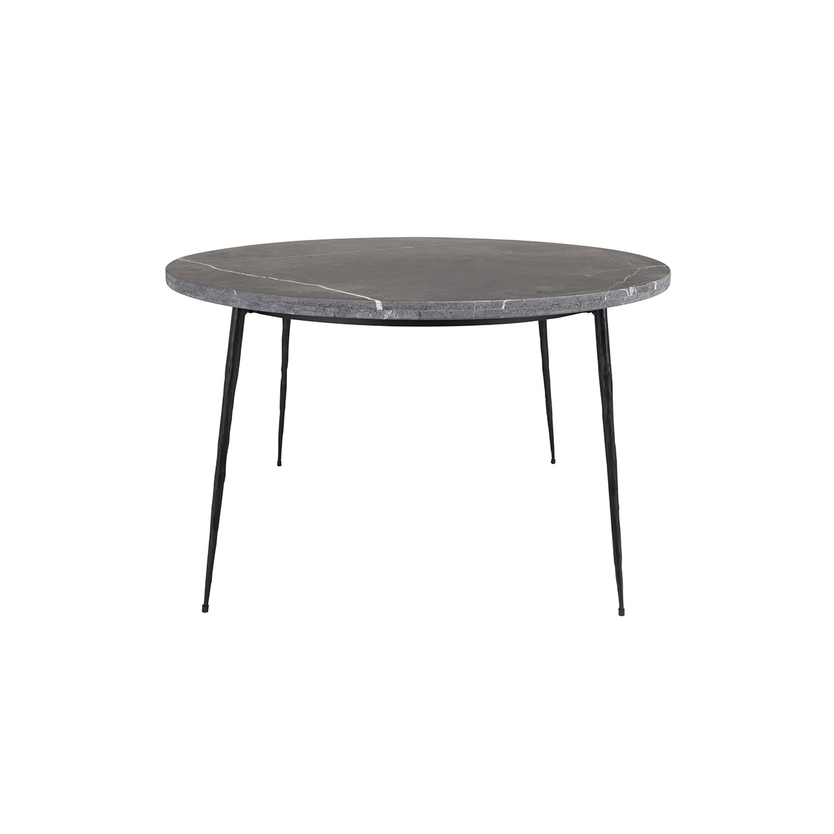 Table ronde Gaston plateau marbre noir