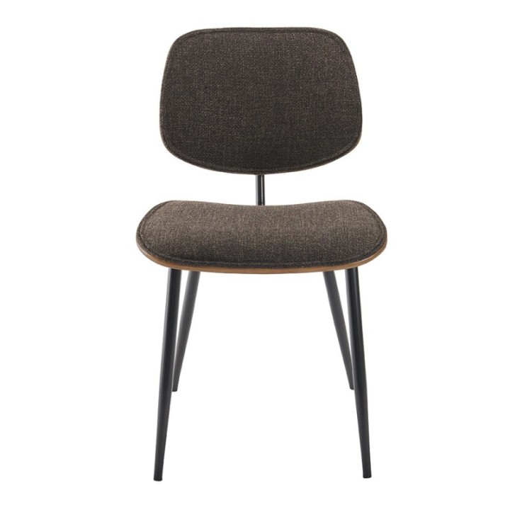 Chaise vintage Olympia en tissu gris
