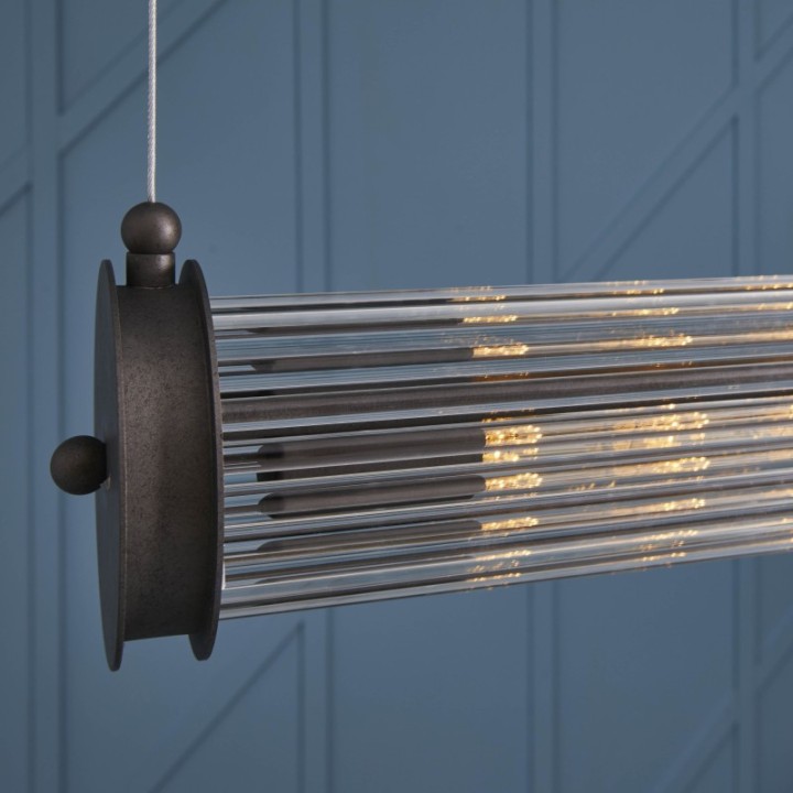 Lustre tube simple esprit années 50