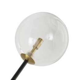 Boule black metal lamp with gold details