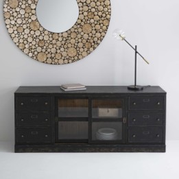 Amsterdam solid wood and glass sideboard