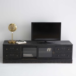 Amsterdam solid wood and glass TV unit
