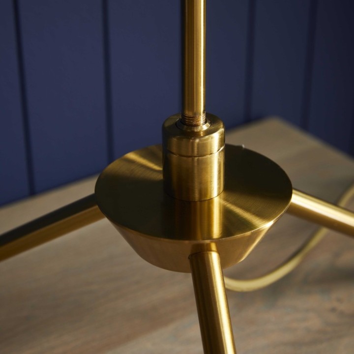 Lampe en métal finition noir et laiton FRANÇOIS