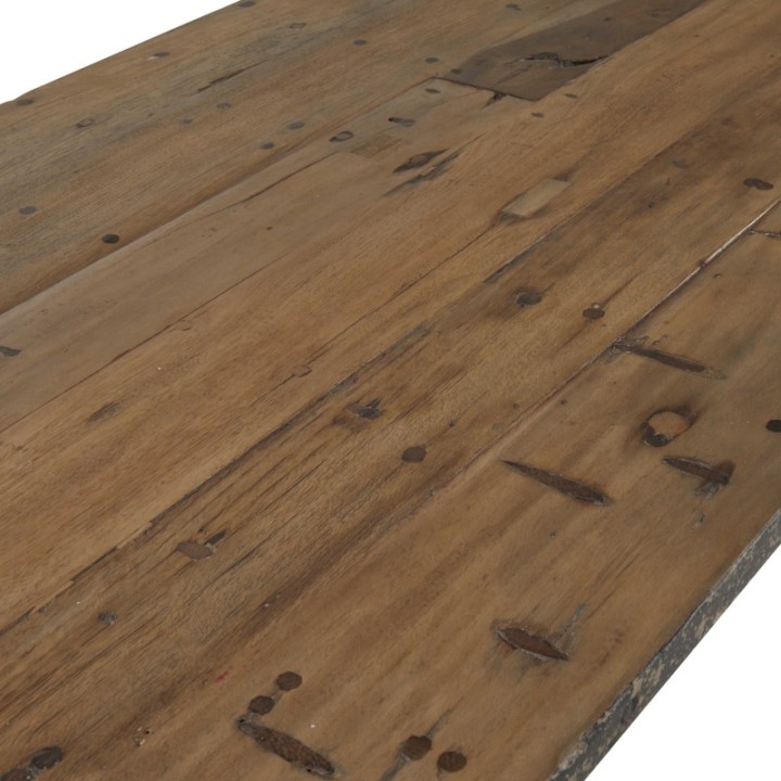 Grande table à manger en bois recyclé