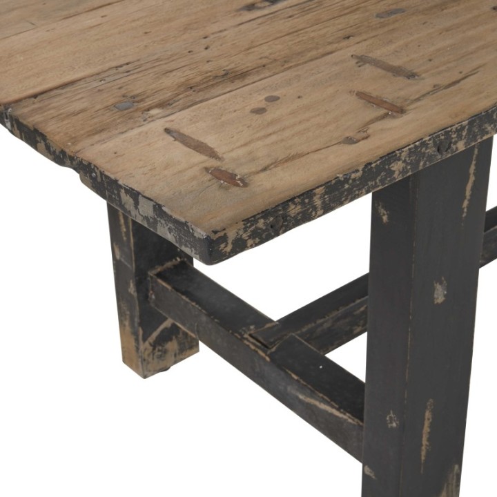 Grande table à manger en bois recyclé