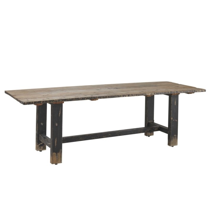 Grande table à manger en bois recyclé