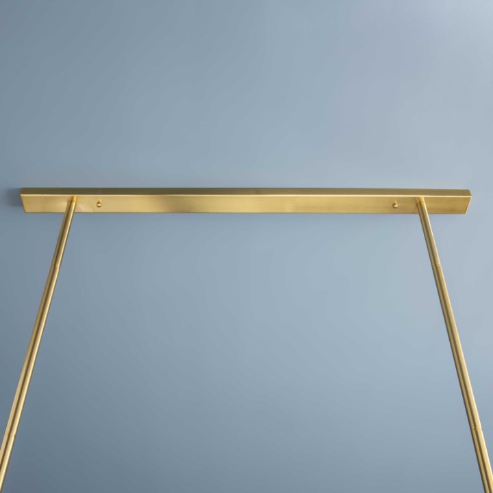 Lustre en métal blanc et doré SONIK