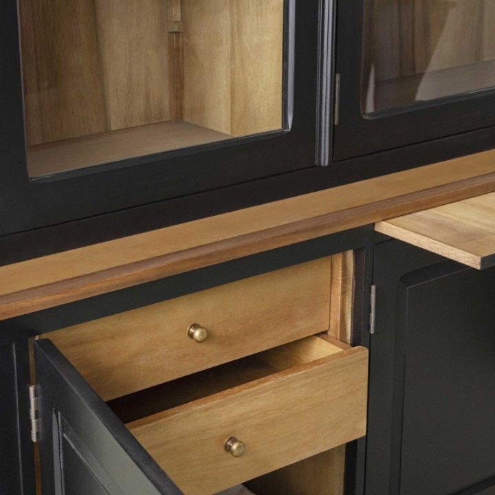 Fontainebleau solid acacia two-part cabinet