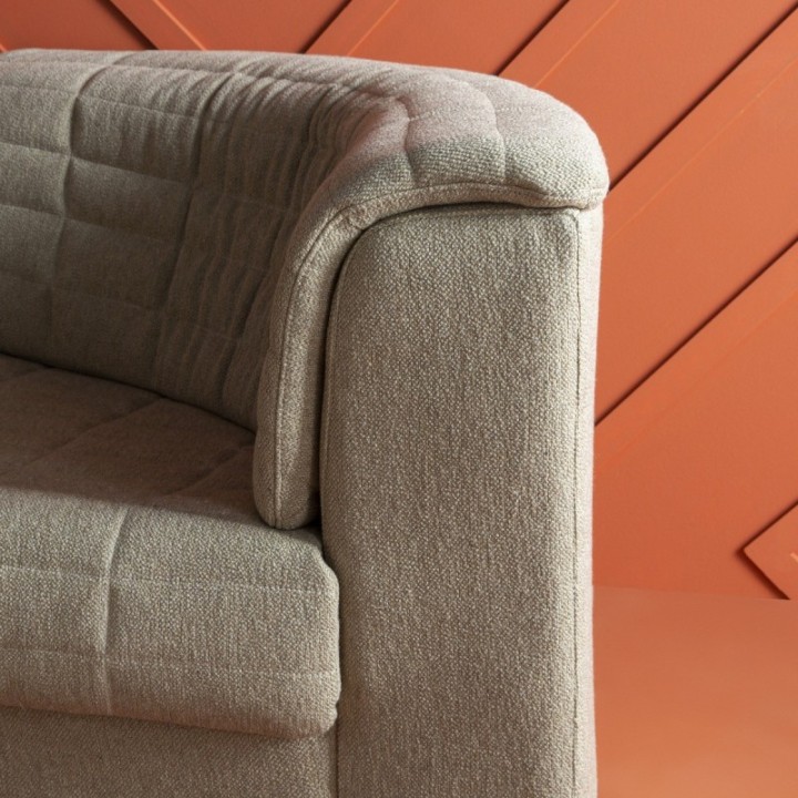 Abbey linen-coloured fabric sofa