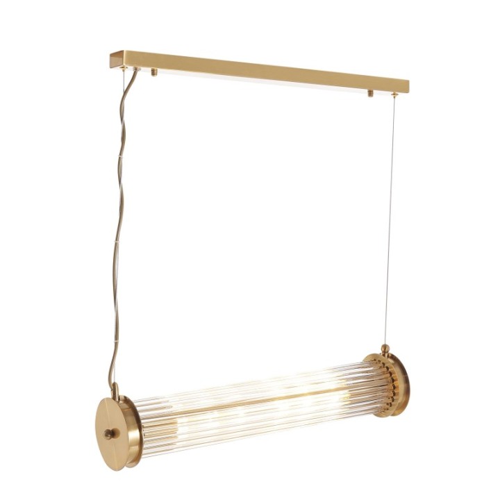Lustre Tube simple doré