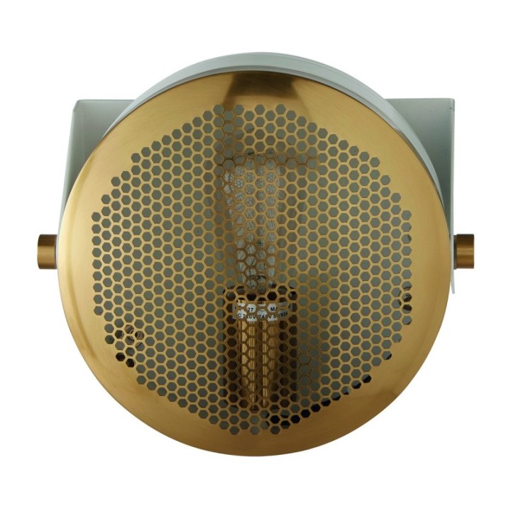 Sonik white and gold metal wall light