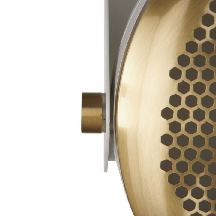 Sonik white and gold metal wall light