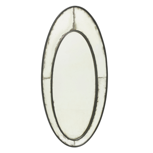 Miroir oval avec finition mercurisée SONIA