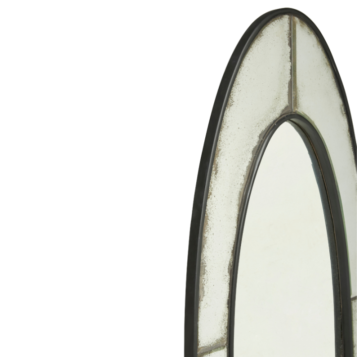 Miroir oval avec finition mercurisée SONIA