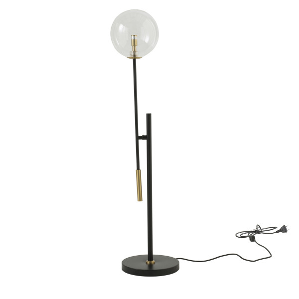 Lampe en métal noir et détails dorés BOULE