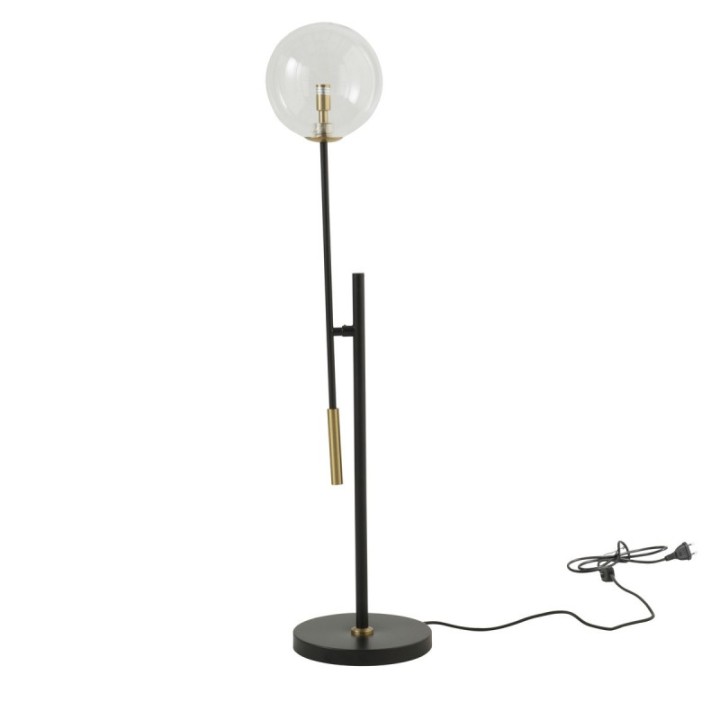 Boule black metal lamp with gold details