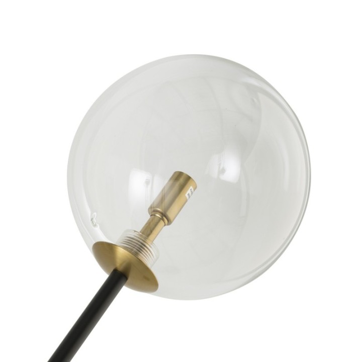 Lampe en métal noir et détails dorés BOULE