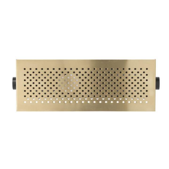 VEGAS brass finish metal wall light with perforated plate