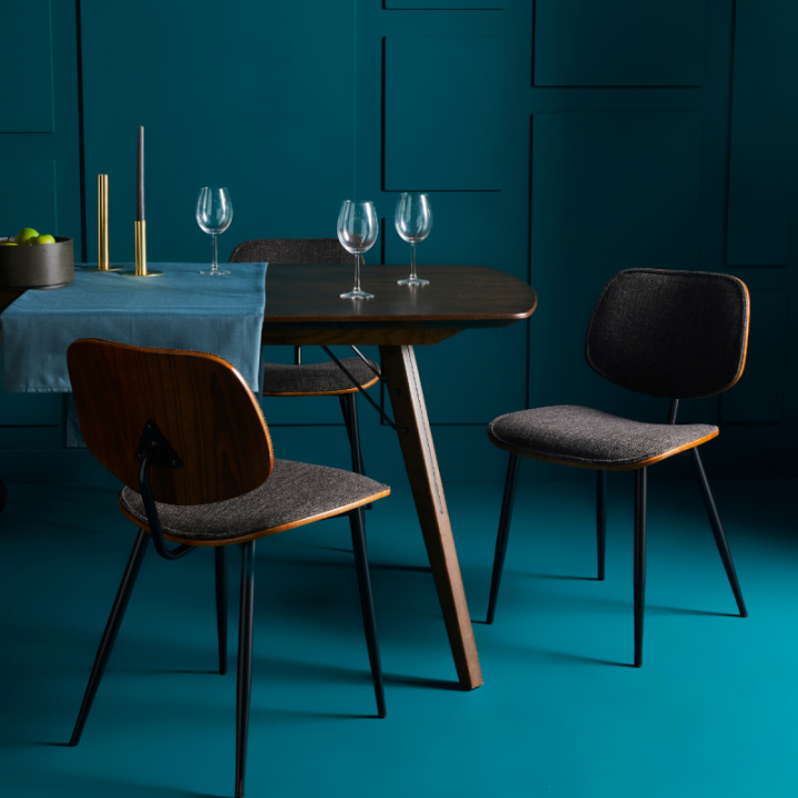 Chaise vintage Olympia en tissu