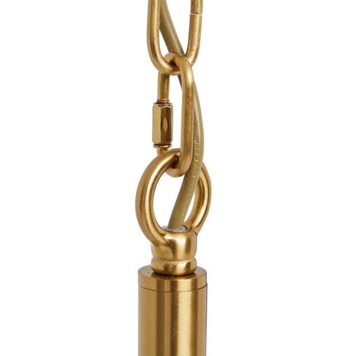 Montparnasse gold metal chandelier with opaline globes