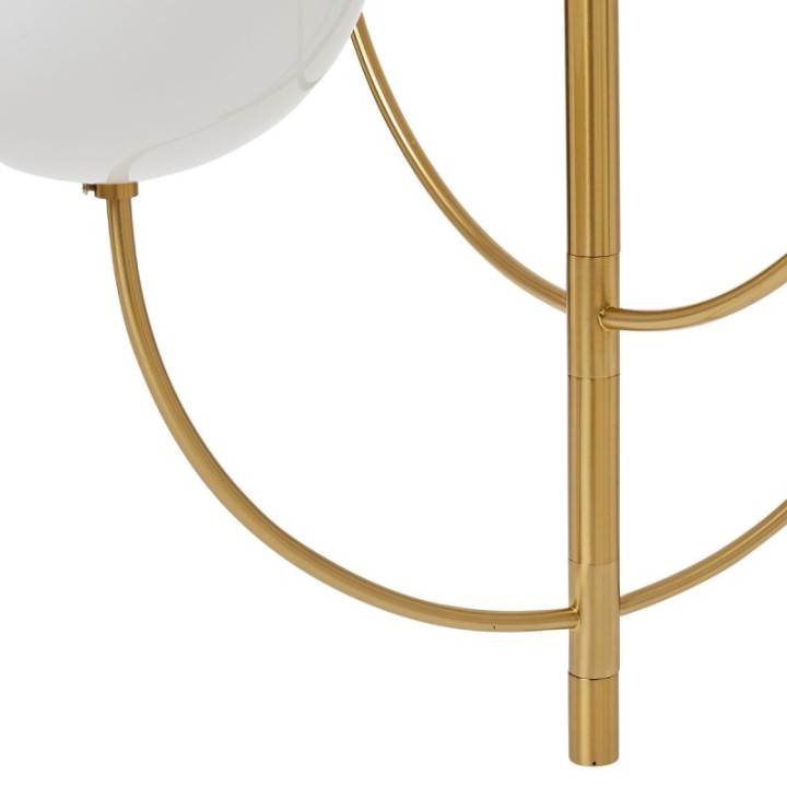 Montparnasse gold metal chandelier with opaline globes