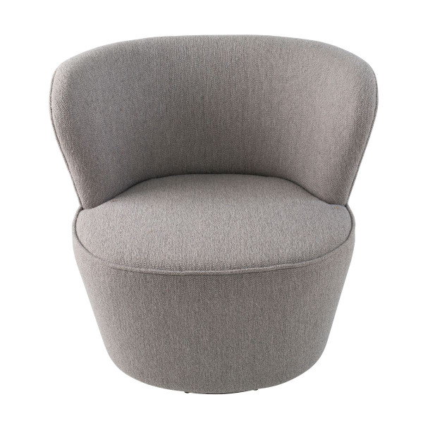 Fauteuil pivotant en tissu gris BARNABÉ