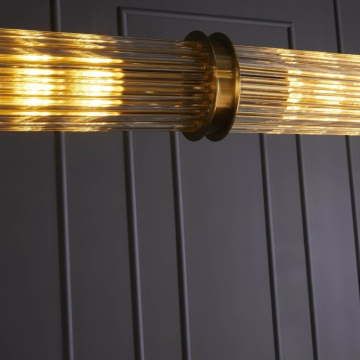 Lustre tube double esprit années 50